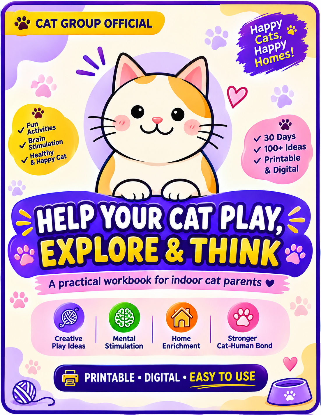 30-Day Indoor Cat Enrichment Challenge