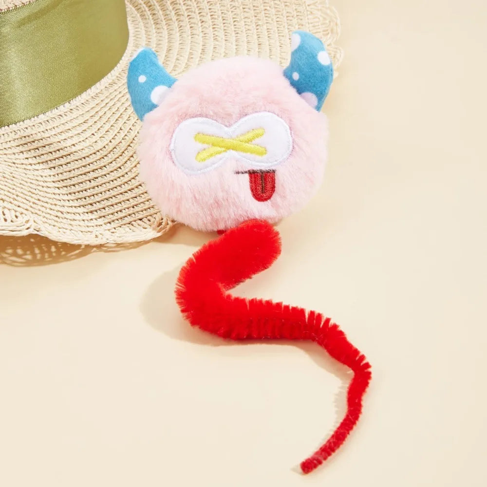 Cat Interactive Toy Plush Monster Kitten Toys Indoor Cat Worm Caterpillar Catnip Toy Cat Teeth Grinding Toy Pet Supplies