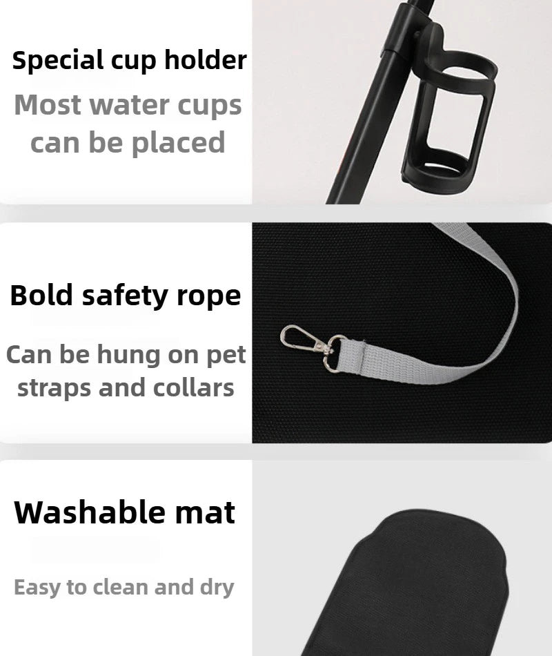 Cute Foldable Cat Stroller for 2 Cats 4 Wheels Outdoor Dual Cat Stroller Bag Detachable Dog Trolley Carrier Luxury Pet Products