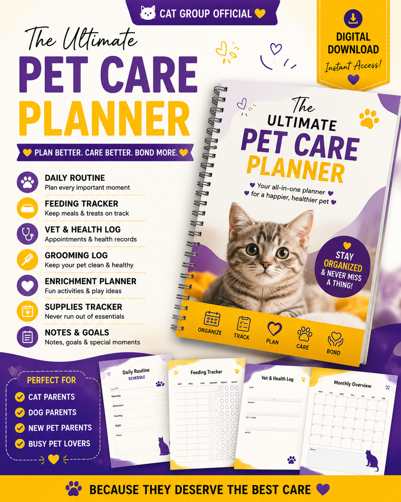 The Ultimate Pet Care Planner — Digital Printable PDF