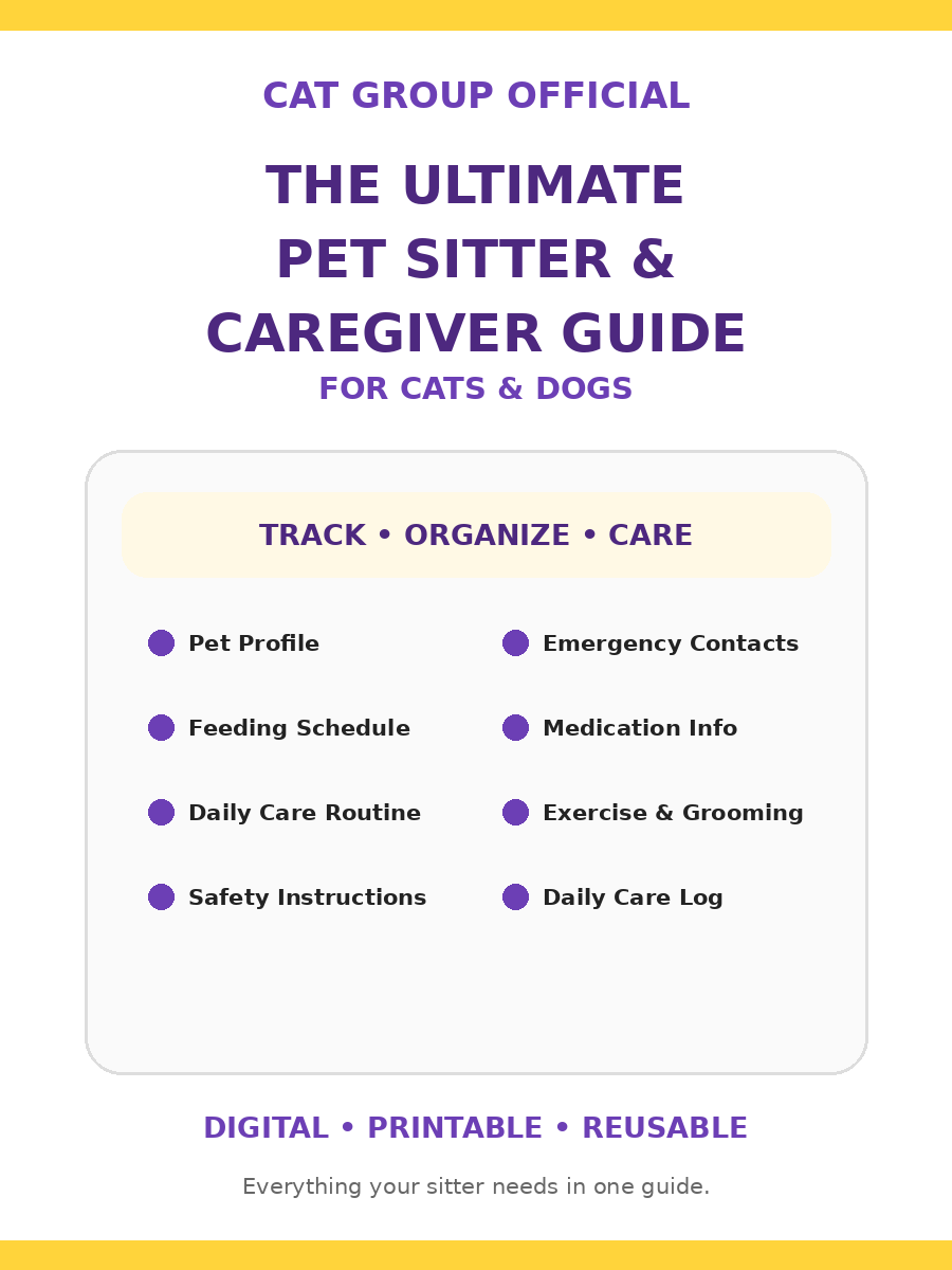 The Ultimate Pet Sitter & Caregiver Guide — Cats & Dogs