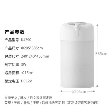 Home Use Pet Air Purifier HEPA Filter Cat Dog Hair Removal Ultraviolet Disinfection Negative Ion Odor Elimination Plastic