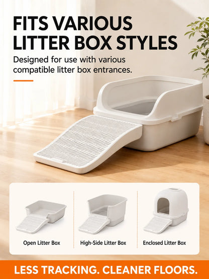 Cat Litter Box Mat Anti Tracking Litter Trap Step Large Grid Footboard Ramp for Kitten Pet Toilet Entrance