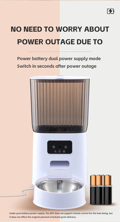 5L Smart WiFi APP Camera Automatic Pet Feeder Cat Food Dispenser Video Smart Feeder For Cats Dogs Pet Dry Food Bowl