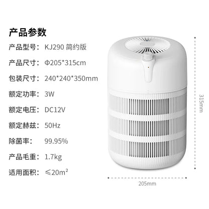 Home Use Pet Air Purifier HEPA Filter Cat Dog Hair Removal Ultraviolet Disinfection Negative Ion Odor Elimination Plastic