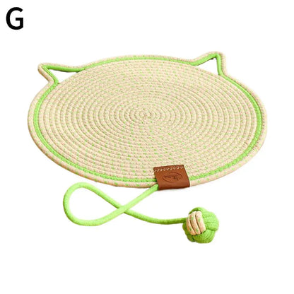 Cotton Rope Cat Scratch Pad  For Sharpen Nails Scraper Cat Scratcher Rattan Mat Board Wear-Resistant Cat Scraper Pet Product