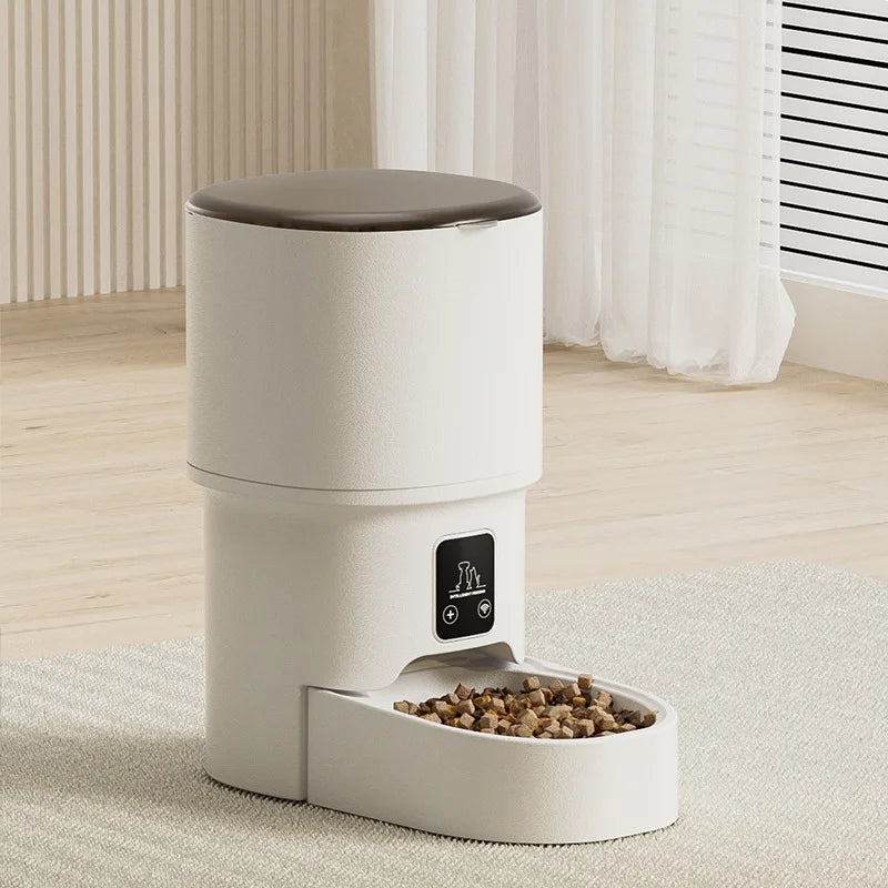 4L Smart Automatic Pet Feeder WiFi Enabled Intelligent Cat Dog Food Dispenser for Cats And Dogs with Button Control