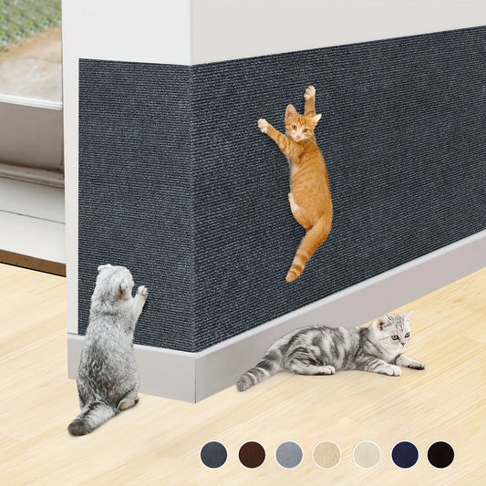 Cat Scratching Mat Self-Adhesive Interactive Pet Cat Climbing Mat Wall Replacement Scratch Pad Furniture Edge Protective Sticker