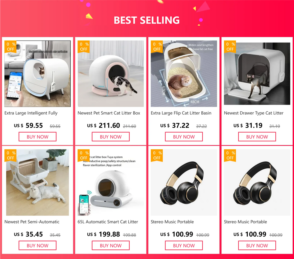 65L Automatic Smart Cat Litter Box Closed Cat Litter Box Self Cleaning Application Control Ionic Fragrance Pet Toilet Trash Tray