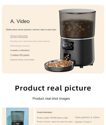 Pet Smart Tech Pet Intelligent Feeder Timed Feeding Remote Voice Control Home With Camera Feeder New Hot Sale 2026