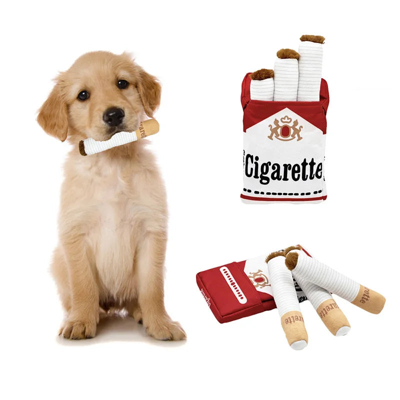 Dog Toy Funny Interactive Plush Dog Toys Creatives Cigarette Design Giggling Chewing Toys For Dog The Perfect Pet Gift