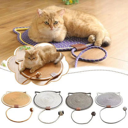 Cotton Rope Cat Scratch Pad  For Sharpen Nails Scraper Cat Scratcher Rattan Mat Board Wear-Resistant Cat Scraper Pet Product