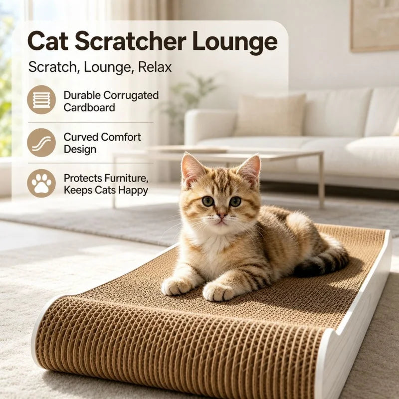 Cat Scratchers Lounge Cardboard Cat Scratching Board Pads Durable Corrugated Paper Grind Claws Pets Sofa Kittens Cat Accessories