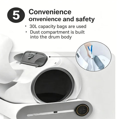 65L Automatic Smart Cat Litter Box Closed Cat Litter Box Self Cleaning Application Control Ionic Fragrance Pet Toilet Trash Tray