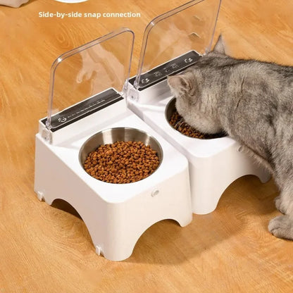 Smart Cat Bowl Pet Feeder Bowl Cat Dog Food Feeder Infrared Sensor Auto Open Cover Smart Feeder Anti-mouse Cat Food Dispenser