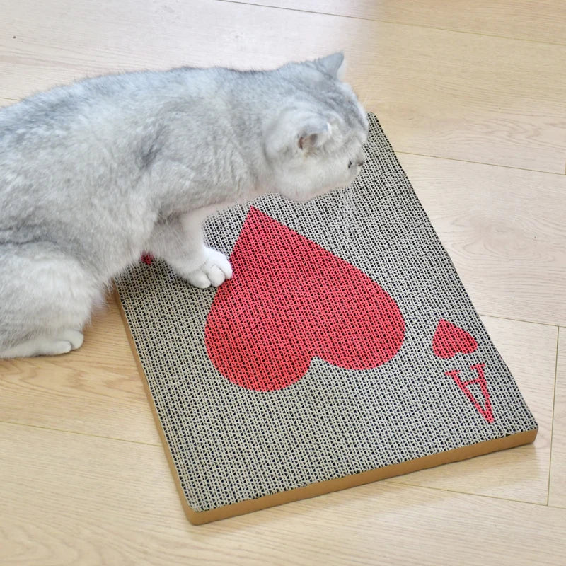 Durable Cat Scratcher Vertical Cat Scratching Post Corrugated Cardboard Cat Scrtching Pad Wall Mounted Scratch Mat