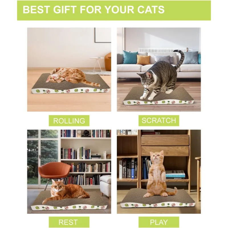 Cat Scratchers Lounge Cardboard Cat Scratching Board Pads Durable Corrugated Paper Grind Claws Pets Sofa Kittens Cat Accessories