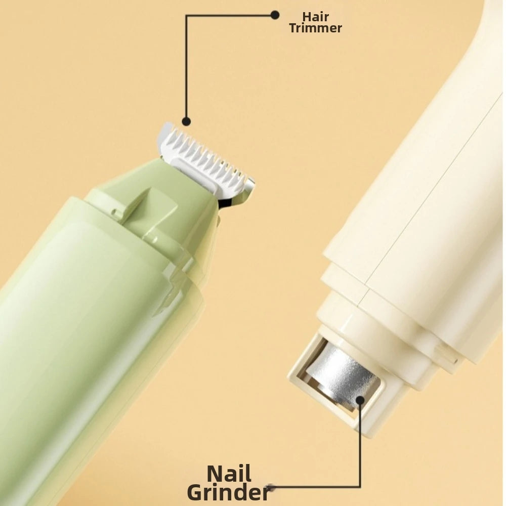 Rechargeable Pet Nail Grinder Detachable Quiet Operation Pet Grooming Tool Portable ABS Electric Hair Trimmer Travel Use