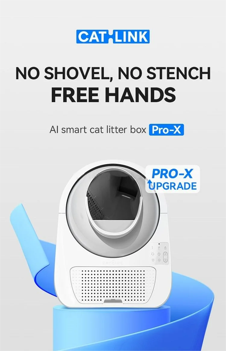 CATLINK PRO-X Pet Smart Cat Litter Box Automatic Cat Toilet Remote App ControlOdor-Free Self-Defendable Cat Sandbox Cat Product