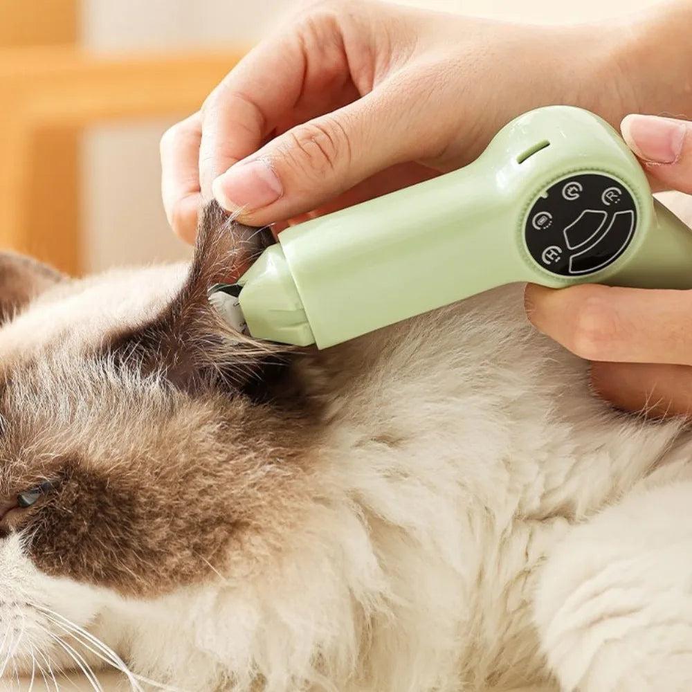 Rechargeable Pet Nail Grinder Detachable Quiet Operation Pet Grooming Tool Portable ABS Electric Hair Trimmer Travel Use