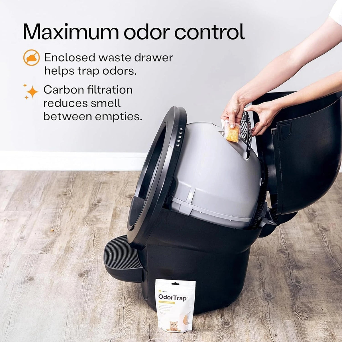 Litter-Robot 4 Supply Bundle by , Black - Automatic | Automatic, Self-Cleaning Cat Litter Box, Includes 3 OdorTrap, Customized