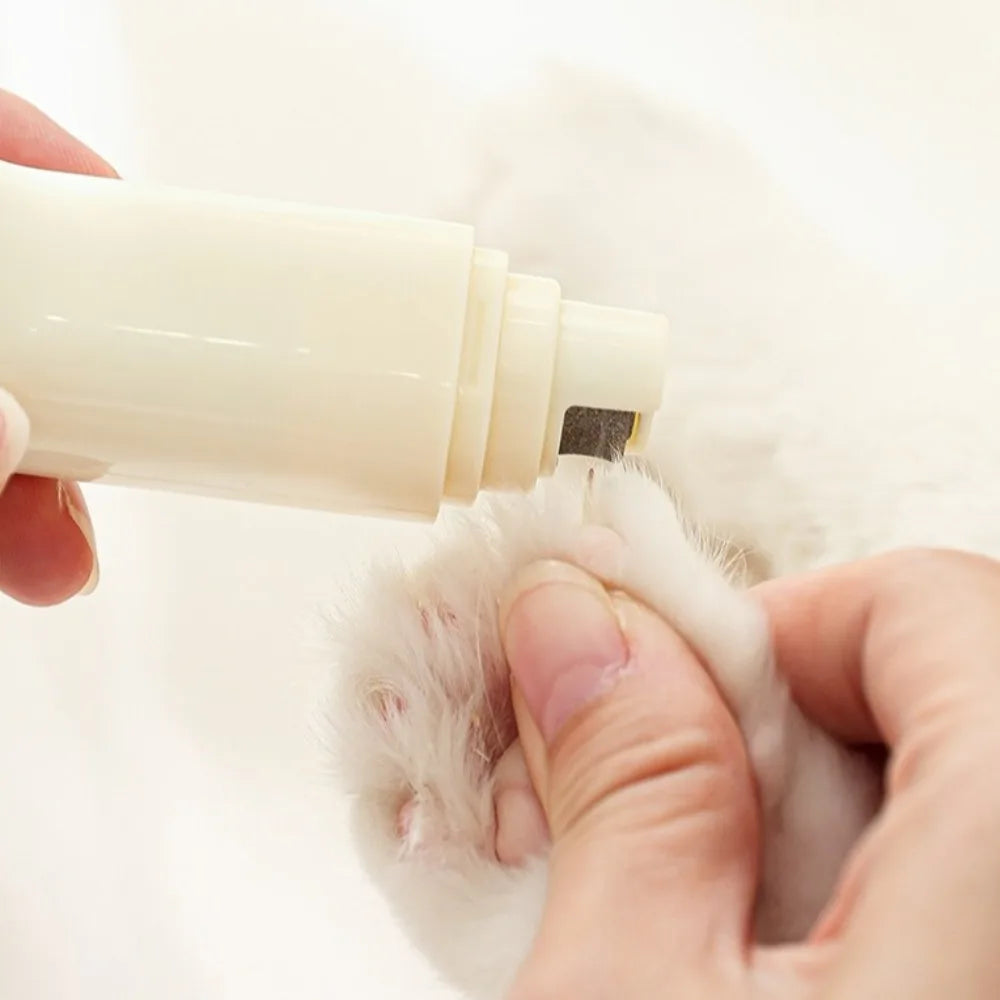 Rechargeable Pet Nail Grinder Detachable Quiet Operation Pet Grooming Tool Portable ABS Electric Hair Trimmer Travel Use