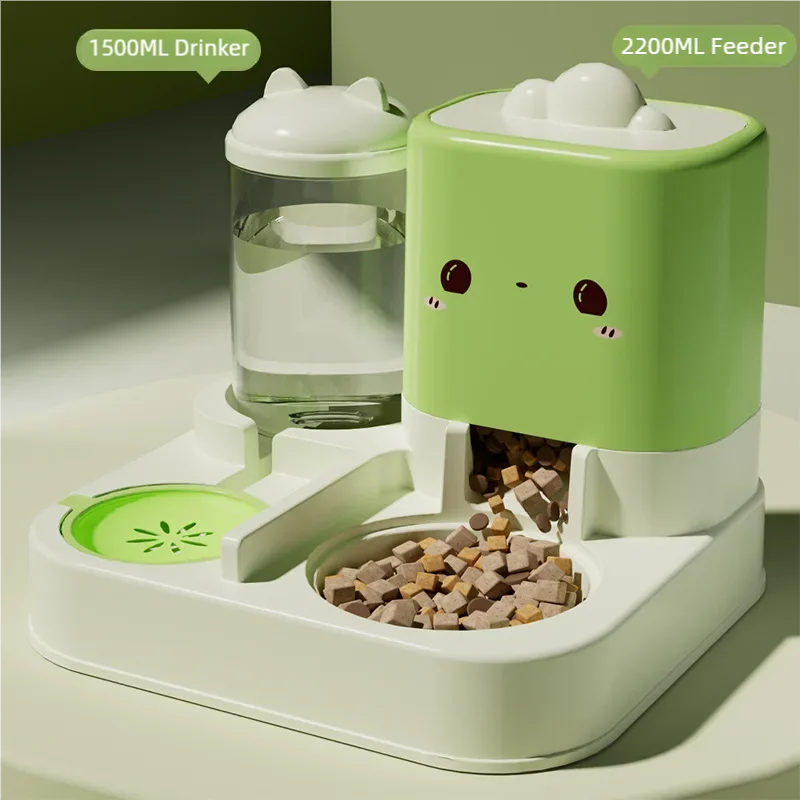 Cat Automatic Feeder Cute Smiling Feeding and Water Dispenser New Pet Supplies Suitable for Both Cats and Dogs