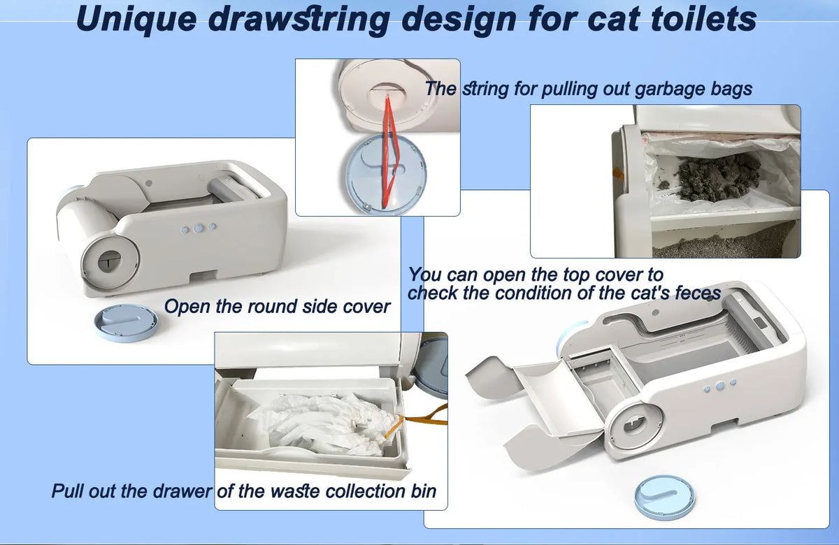 Open Smart Cat Litter Box Automatic Self Cleaning,Remote Control Via App,Cat Toilet Litter Tray,2025 New Electric Cat Toilet