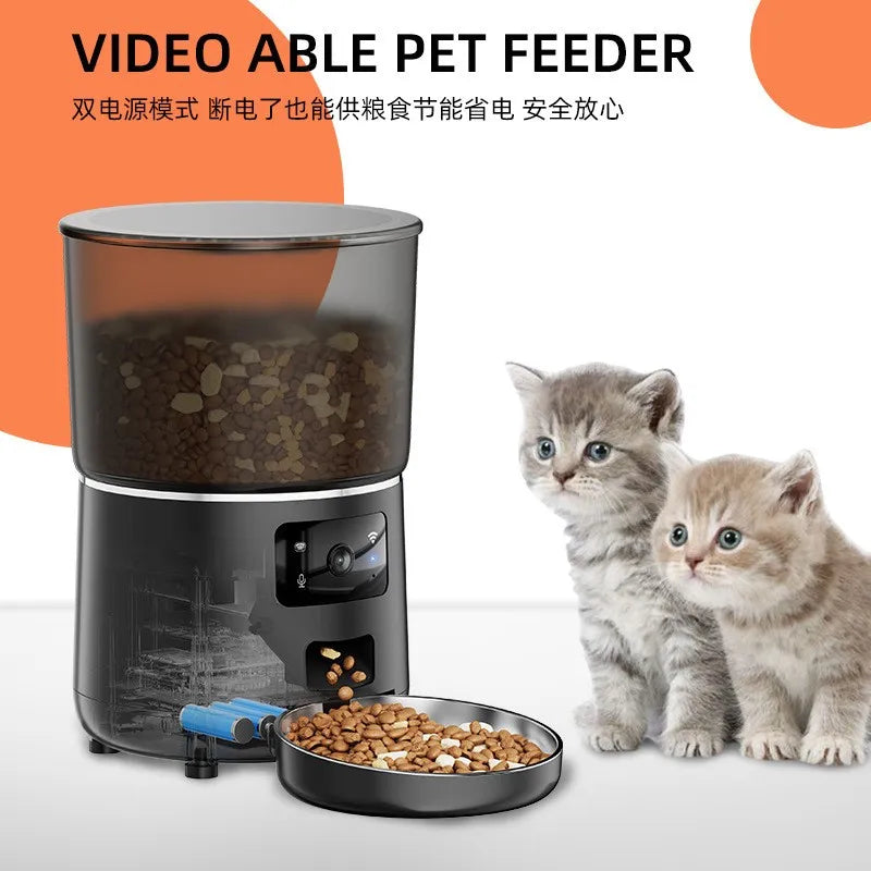 Pet Smart Tech Pet Intelligent Feeder Timed Feeding Remote Voice Control Home With Camera Feeder New Hot Sale 2026