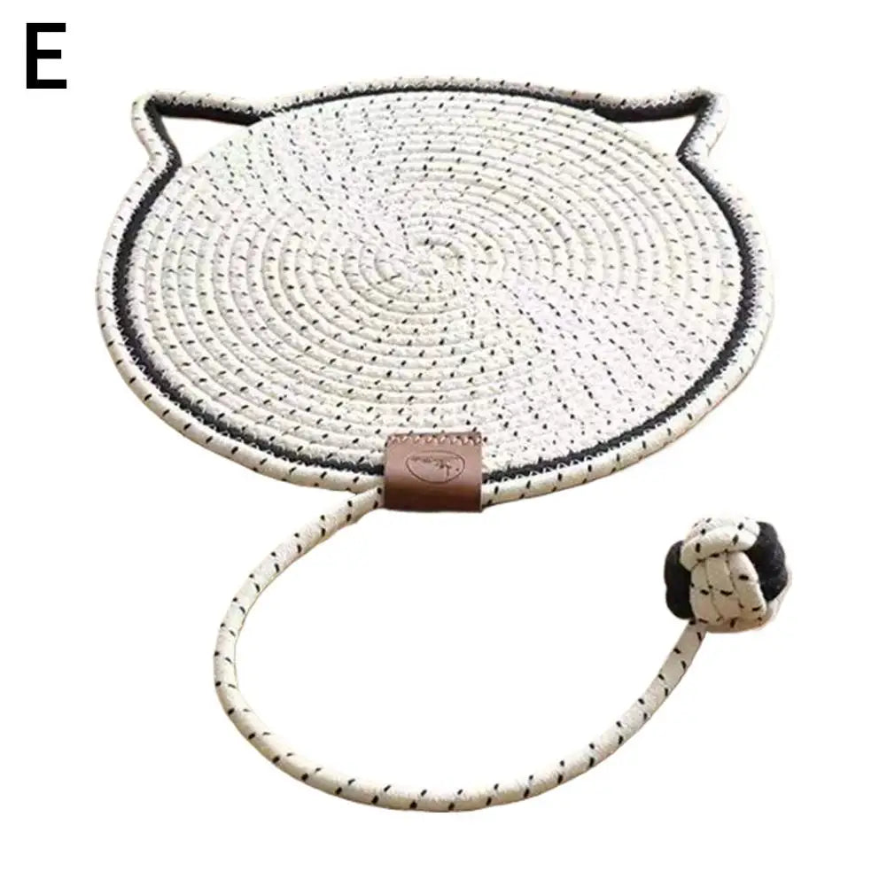 Cotton Rope Cat Scratch Pad  For Sharpen Nails Scraper Cat Scratcher Rattan Mat Board Wear-Resistant Cat Scraper Pet Product