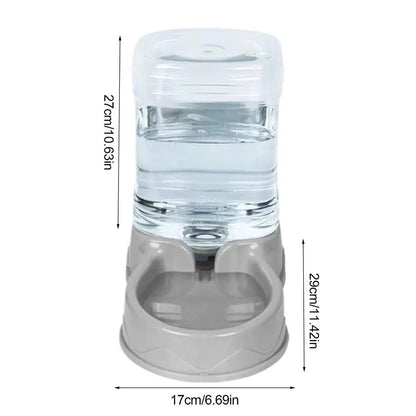 Cat Feeder for Dry Food Cat Waterer Food Feeder Large Capacity Automatic Dog and Cat Water Dispenser for Small to Medium Pets