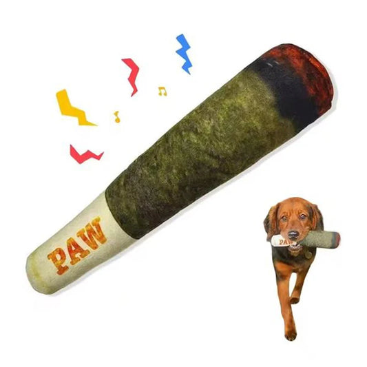 Dog Toy Funny Interactive Dog Toys Cigar Design Sound Making Toy Plush Squeaky Pet Grinding Teeth Creative Chew for Small Medium
