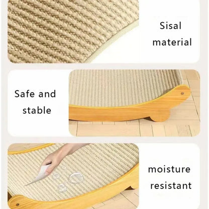Cat Scratching Pads Multifuction Wooden Cats Sleeping Bed Detachable Wear-resistant Cat Scratch Board Kitten Grinding Cats Toys