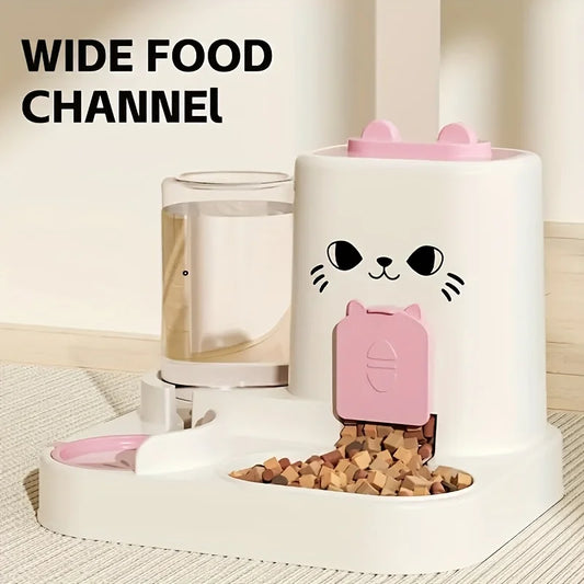 Pet large-capacity feeder integrated automatic water dispenser cat food bowl dog feeding bowl cat bowl dog bowl pet supplies