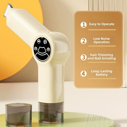 Rechargeable Pet Nail Grinder Detachable Quiet Operation Pet Grooming Tool Portable ABS Electric Hair Trimmer Travel Use