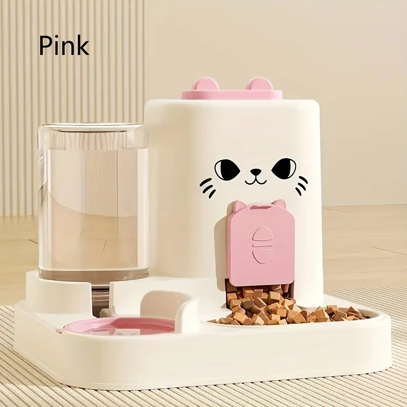 Pet large-capacity feeder integrated automatic water dispenser cat food bowl dog feeding bowl cat bowl dog bowl pet supplies