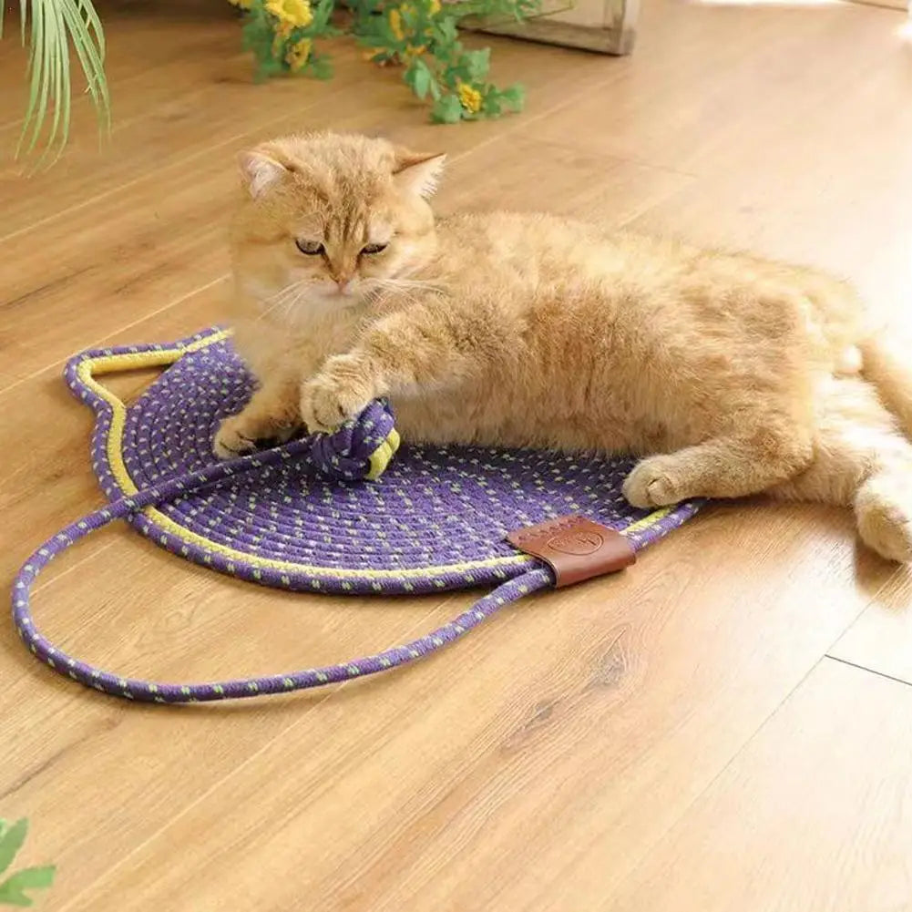 Cotton Rope Cat Scratch Pad  For Sharpen Nails Scraper Cat Scratcher Rattan Mat Board Wear-Resistant Cat Scraper Pet Product