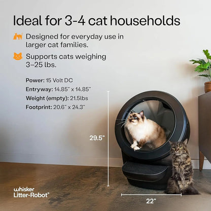 Large Automatic Self-Cleaning Cat Litter Box Supply Bundle, With OdorTrap Refills & Multi Accessories, Custom