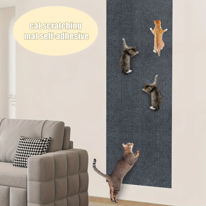 Cat Scratching Mat Self-Adhesive Interactive Pet Cat Climbing Mat Wall Replacement Scratch Pad Furniture Edge Protective Sticker