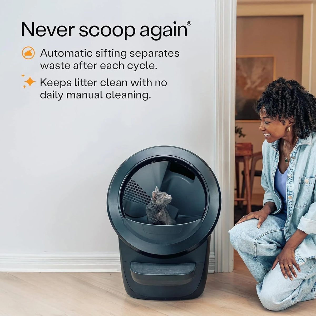 Litter-Robot 4 Supply Bundle by , Black - Automatic | Automatic, Self-Cleaning Cat Litter Box, Includes 3 OdorTrap, Customized