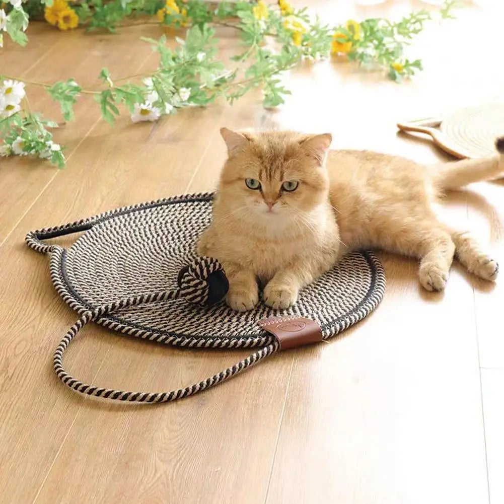 Cotton Rope Cat Scratch Pad  For Sharpen Nails Scraper Cat Scratcher Rattan Mat Board Wear-Resistant Cat Scraper Pet Product