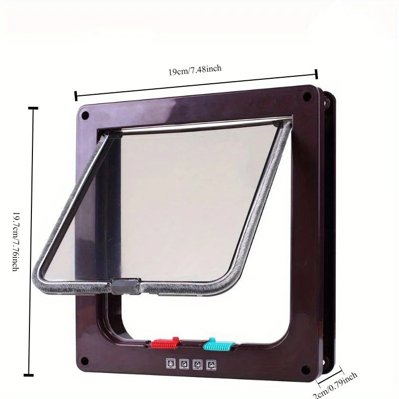Pet Cat Door Hole Dog Door Hole Can Control Free Entry And Exit Pet Home Practical Two-way Door Safety Flap Door Pet Supplies