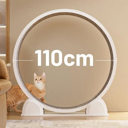 MultiFunctional Cats Exercise Wheel Scratching Board Comfort Bed for Big Cats Quiet Treadmill for Indoor Boredom Cats 87HA