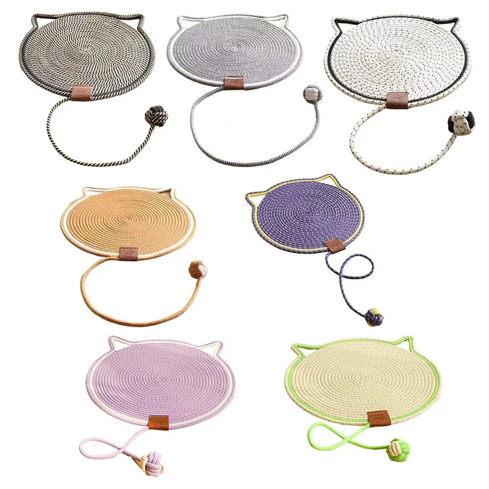 Cotton Rope Cat Scratch Pad  For Sharpen Nails Scraper Cat Scratcher Rattan Mat Board Wear-Resistant Cat Scraper Pet Product