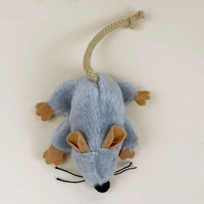 Cat Mouse Toy Built-in Sound Compact Play Game Stuffed Cat Toys for Daily Ground Home Indoor Outdoor Birthday Holiday Pet