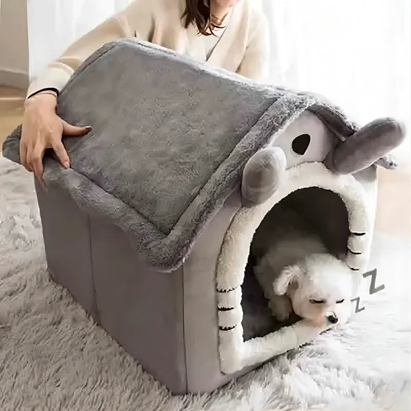 Warm Pet House for Dogs and Cats, Suitable for Small Dogs, All Seasons Detachable & Washable Dog House Cat Bed Pet Supplies