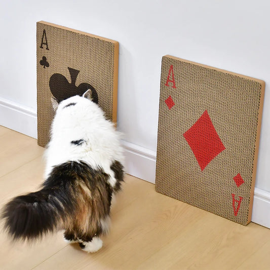 Durable Cat Scratcher Vertical Cat Scratching Post Corrugated Cardboard Cat Scrtching Pad Wall Mounted Scratch Mat