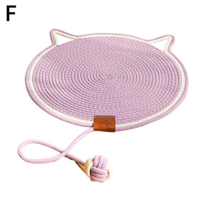 Cotton Rope Cat Scratch Pad  For Sharpen Nails Scraper Cat Scratcher Rattan Mat Board Wear-Resistant Cat Scraper Pet Product