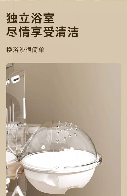 Acrylic Hamster Cage Transparent Rodent Habitat Cage with Accessories Luxury Villa for Syrian Dwarf Gerbil Mouse Enclosure Tank