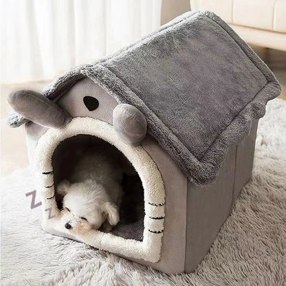 Warm Pet House for Dogs and Cats, Suitable for Small Dogs, All Seasons Detachable & Washable Dog House Cat Bed Pet Supplies